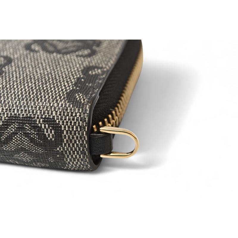 LOEWE（ロエベ） 財布 長財布/ZIP AROUND アナグラム グレー/ブラック