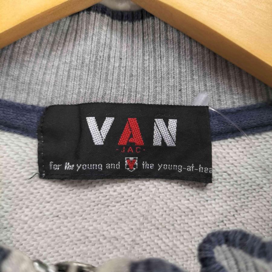 VAN JAC(ヴァンヂャケット) ワッペン刺繍 ハーフジップ スウェット