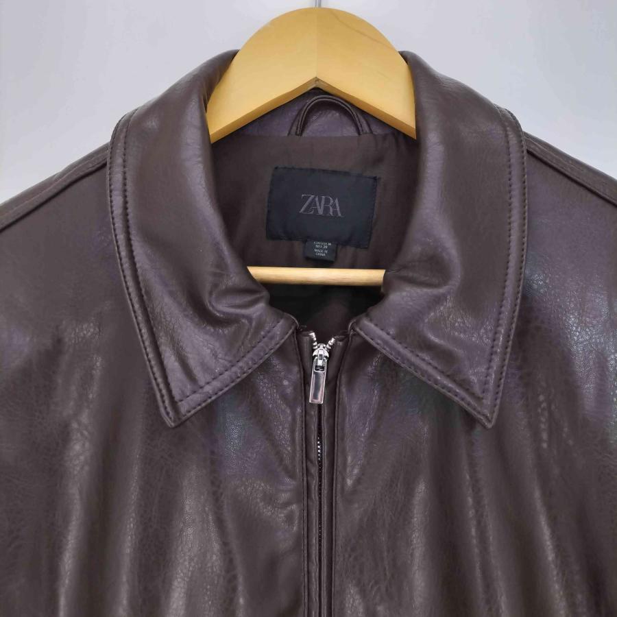 ZARA（ザラ） FAUX LEATHER BOMBER JACKET フェイクレザー ボンバー