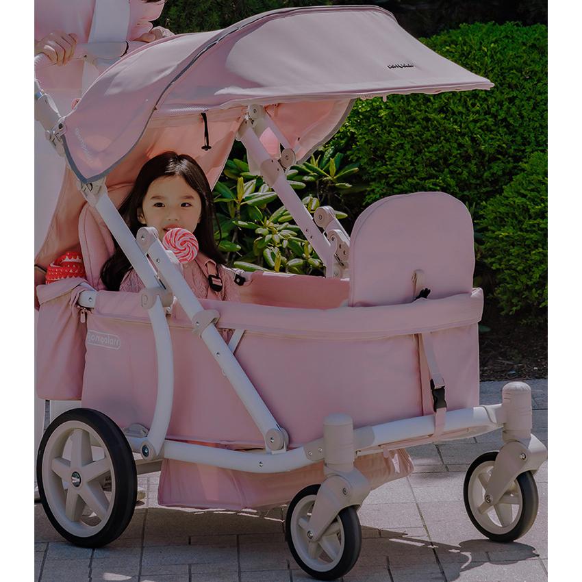 Pompolarr ポンポラー N ワゴン ホワイトフレーム 2人乗り キャリー