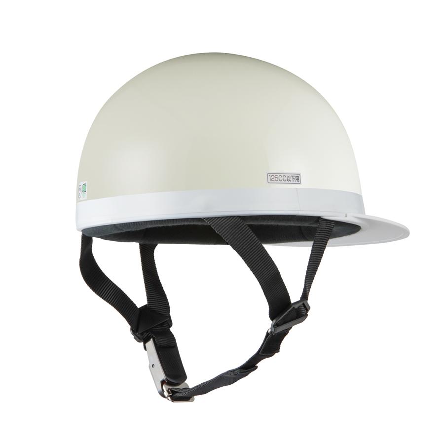 バイクヘルメット 半キャップ 半ヘル 白ツバ XLサイズ 61~62cm SG規格