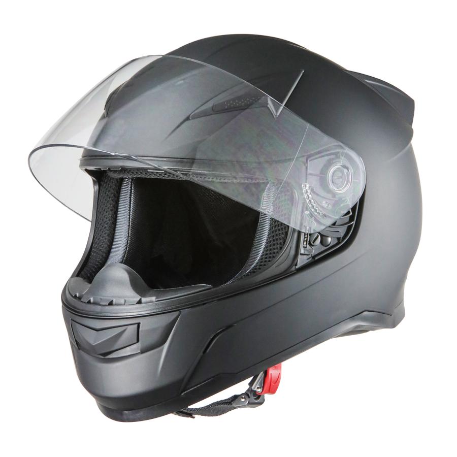 バイクヘルメット XL ヘルメット フルフェイス マットブラック 61-62cm