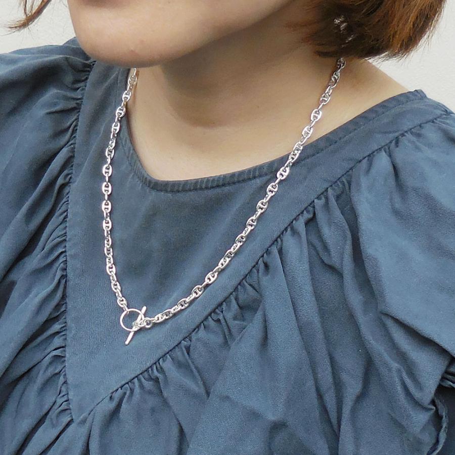 ネックレス シルバー925 マンテル トグルタイプ Tバー マリンチェーン
