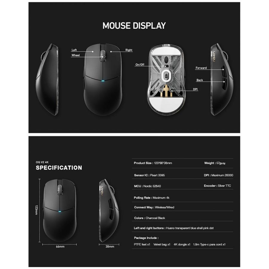 LAMZU LAMZU Atlantis OG V2 4K 4Kレシーバー付属 ワイヤレス