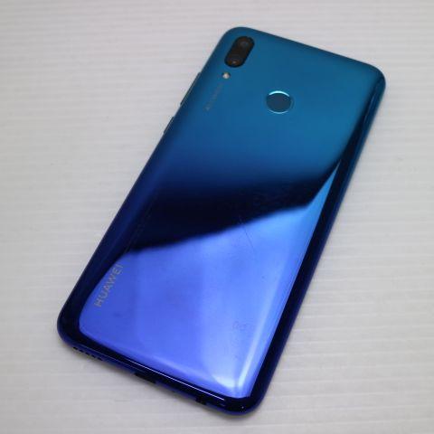 超美品 HUAWEI nova lite3 オーロラブルー スマホ 本体 白ロム 中古