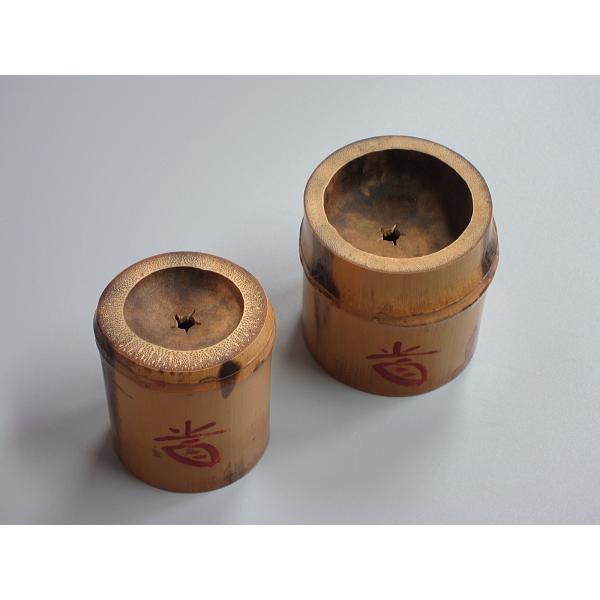 染竹蓋置一双 誡堂宗省（大徳寺住持・三玄院）在判箱 西川煤玄造 共箱
