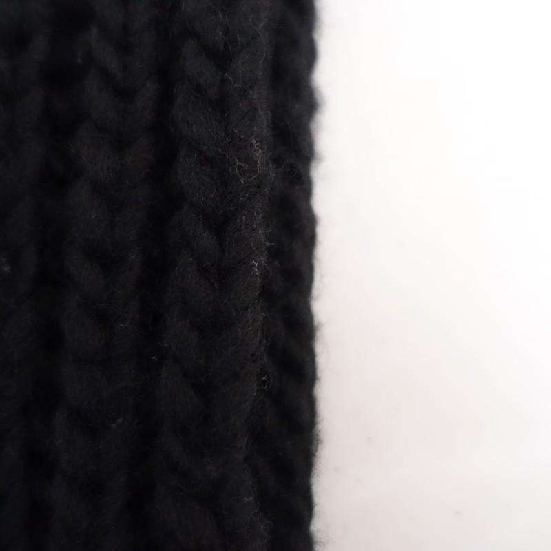 Yohji Yamamoto（ヨウジヤマモト） *ウールニットスヌード*毛黒1125