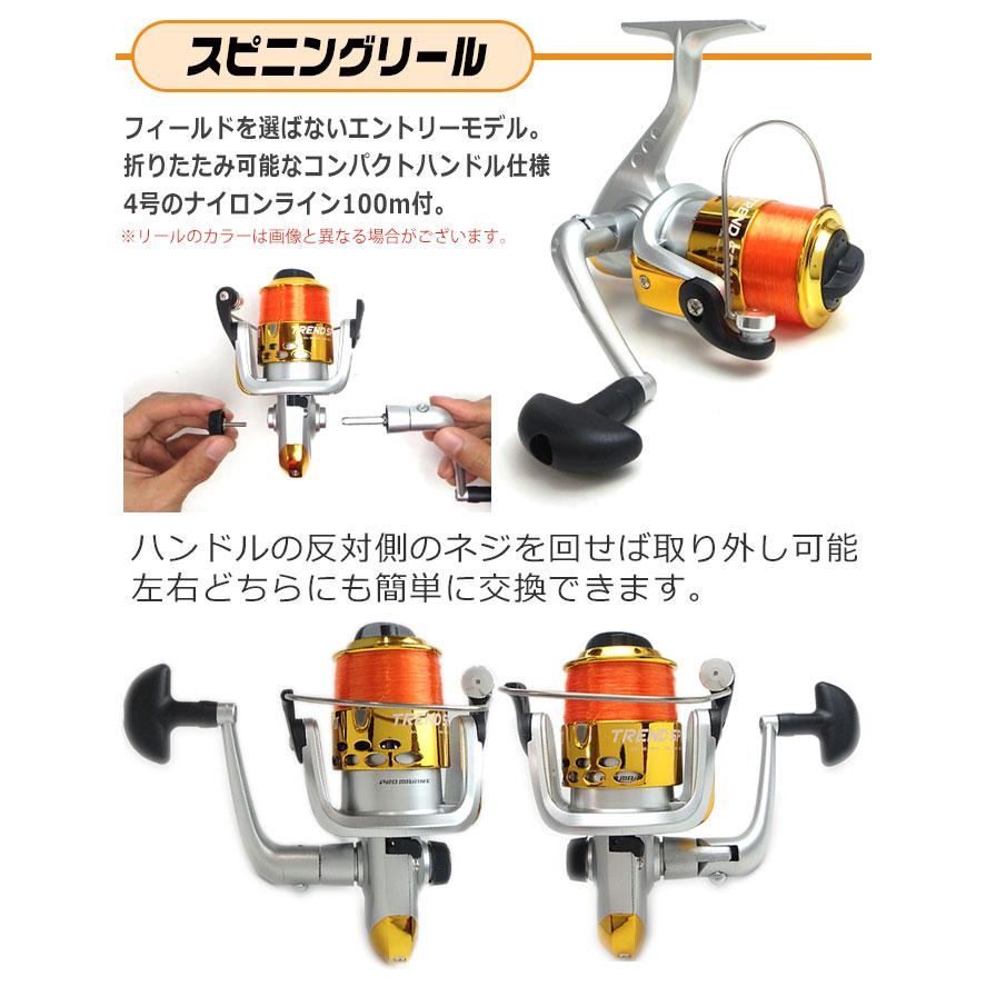 誰でも簡単! サビキ釣り入門セット 270 (セット内容：竿/2.7m・リール