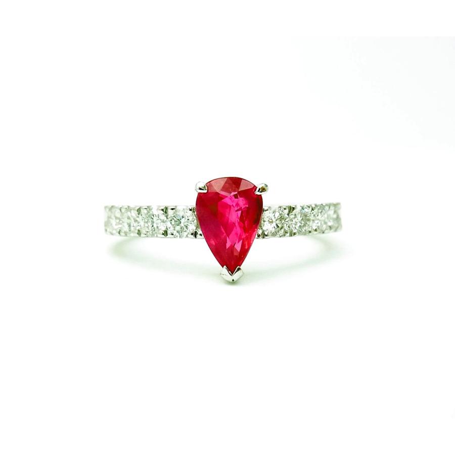 ビルマ産GIA産地鑑鑑別書付 上質天然ルビー 1.00ct ダイヤ0.40ct