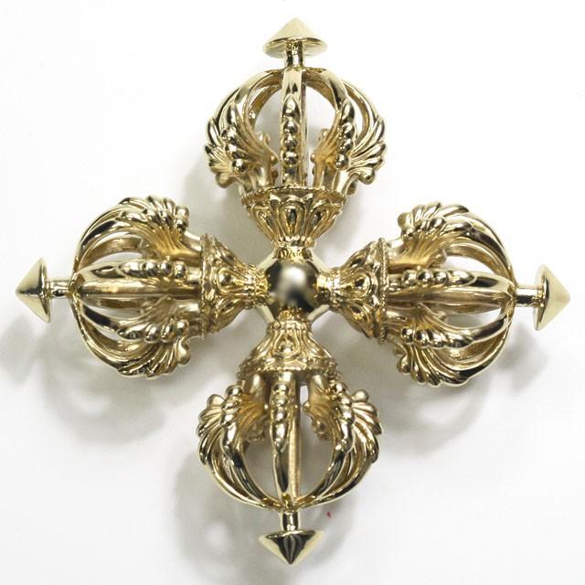 密教法具 九鈷杵 カツマ 羯磨 真鍮製 精品 Mサイズ （ 十字バジュラ