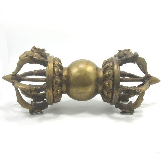 七鈷杵 金剛杵 バジュラ 密教法具 一点物 特々大サイズの金剛杵 長さ約