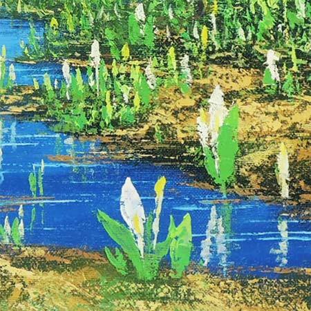 絵画 油絵 尾瀬 （佐藤俊男） 【海・山】【肉筆】【油絵】【日本の風景