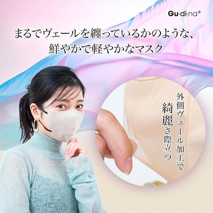 Gu・di・na グディナ ヴェールマスク クリアホワイト 10枚(3D構造 小顔