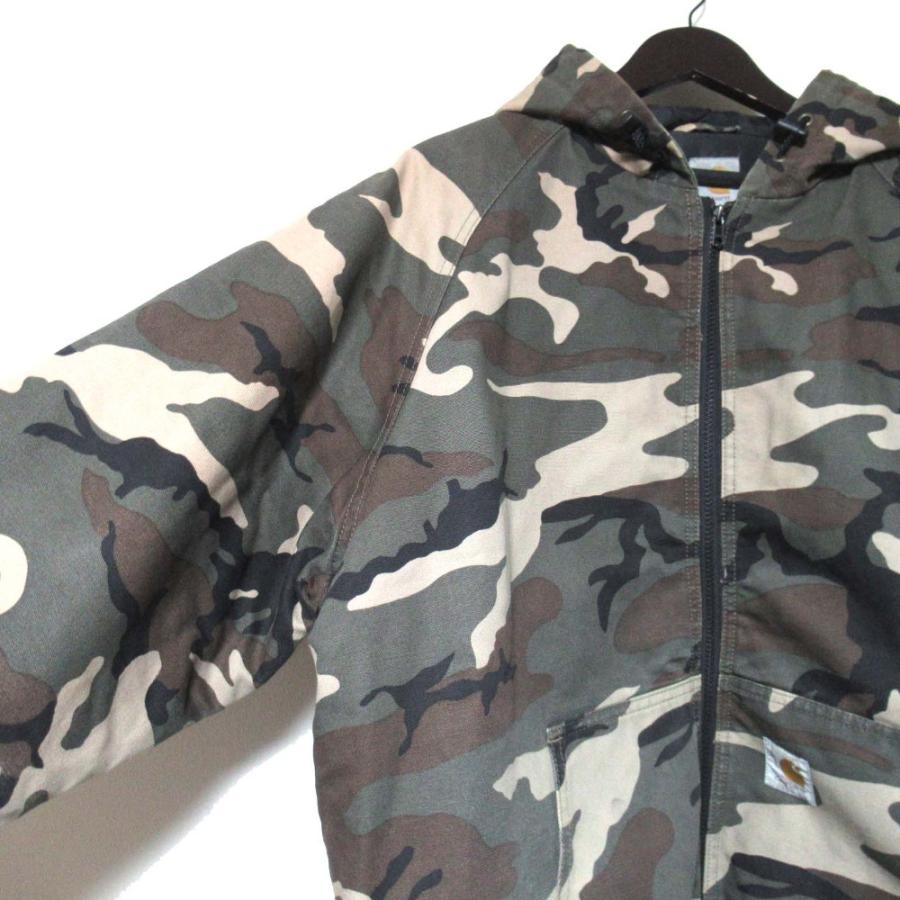 Carhartt（カーハート） 良品 ダック地 カモフラ迷彩 ジップアップ