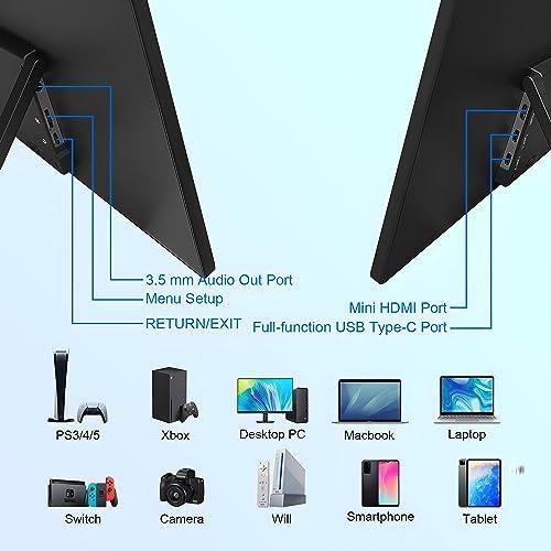 18.5インチ ノートパソコン用ポータブルモニター、1080P ノート