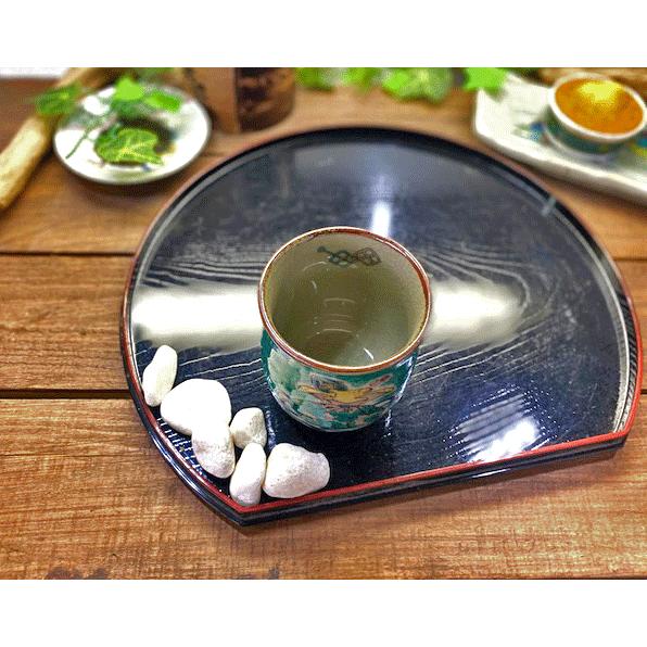 九谷焼 高級 陶磁器 湯呑 小 宝尽くし緑塗り 中裏絵(Kutani teacup