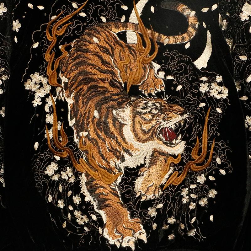 朧 おぼろ 猛虎 刺繍 和柄 別珍 スカジャン 9053852 和柄 和