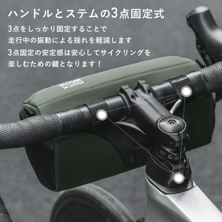 ROCKBROS 自転車 バッグ フロント ハンドル 2way ヘキサゴン
