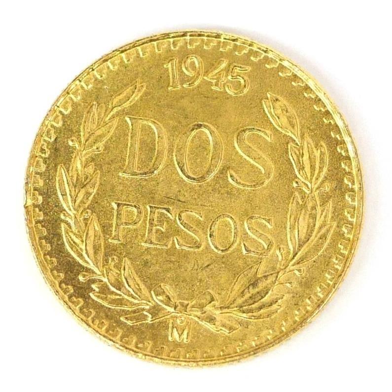 メキシコ 2ペソ金貨 1945年 イーグル ドス金貨 【中古】(67969) : 堀田