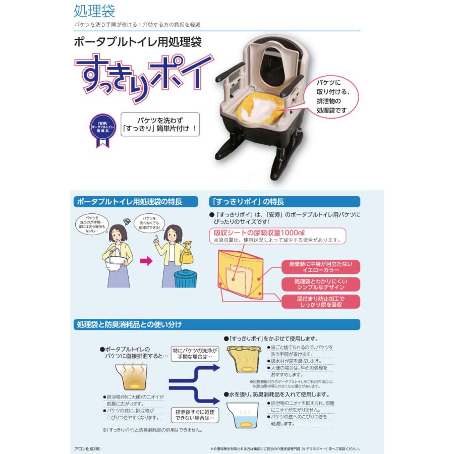 アロン化成 ポータブルトイレ用処理袋 すっきりポイ 30枚入 吸水量約