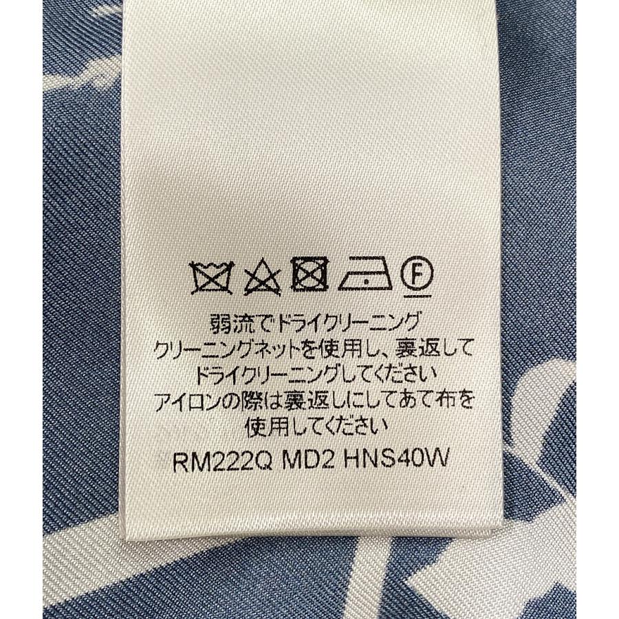 美品 ルイヴィトン 長袖シャツ 2022ss LVリーフプリントシルクシャツ