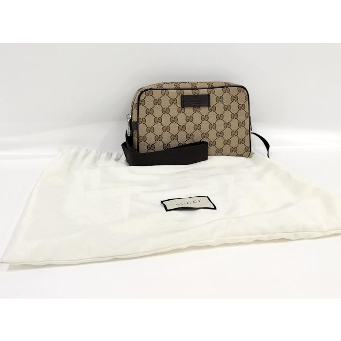 GUCCI（グッチ） ウエストバッグ GGキャンバス レザー ベージュ