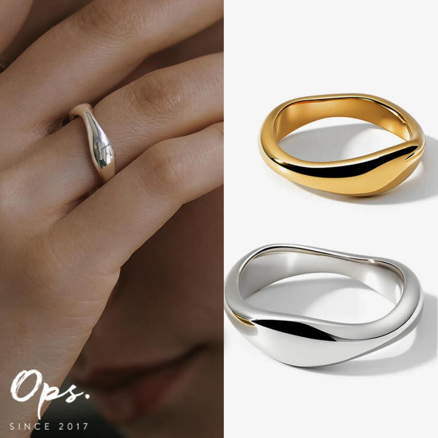 Ops.（オプス） 爆買 シルバーリング シンプル 太め 指輪 レディース