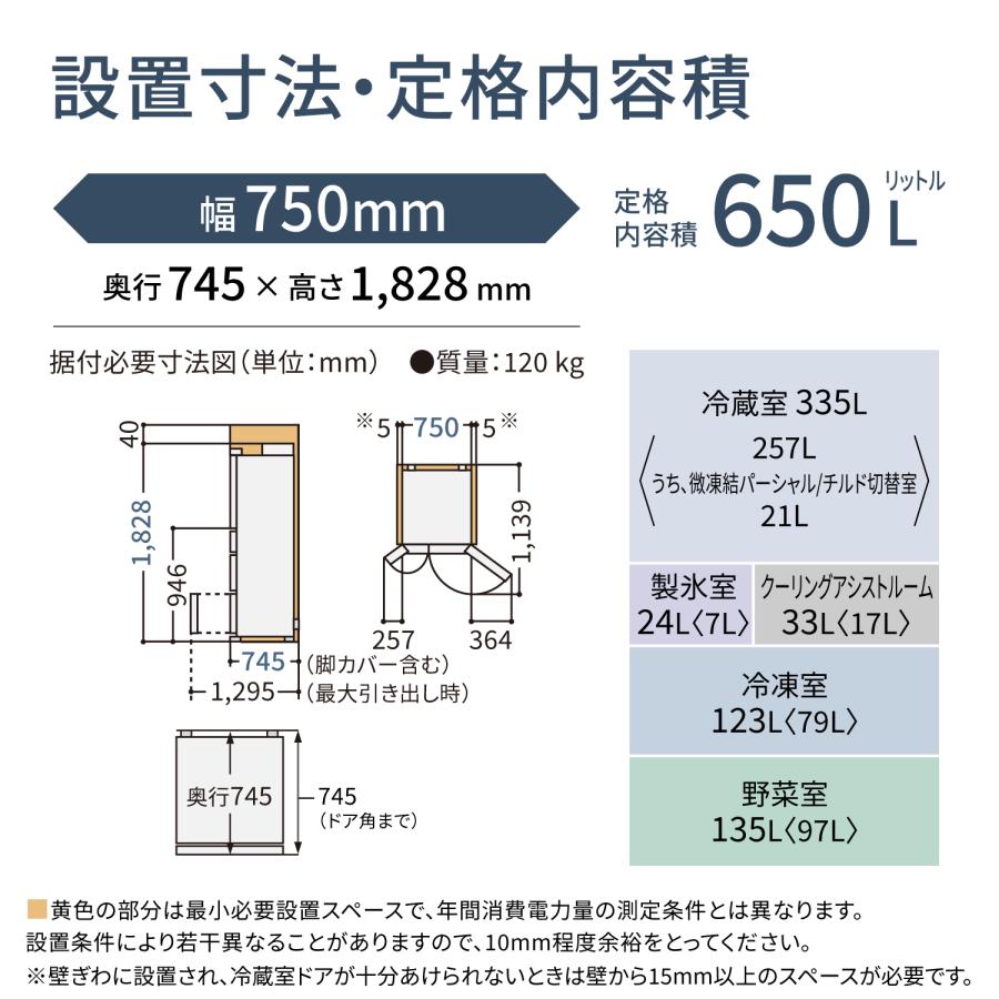 Panasonic パナソニック 【関東限定】【標準配送設置無料】NR-F65WX1-X
