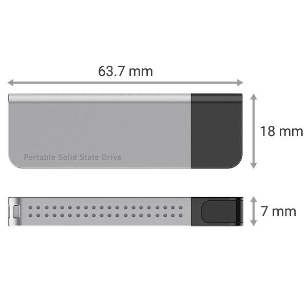 ロジテック SSD 外付け 1TB iPhone iPad 読込速度1000MB/S 高速 薄型