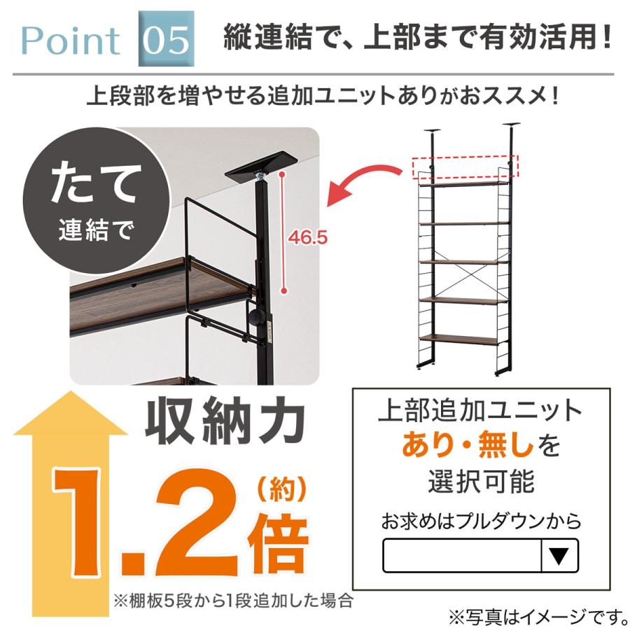 ニトリ（NITORI） 幅80cmセット 突っ張り壁面収納Nポルダ上段追加
