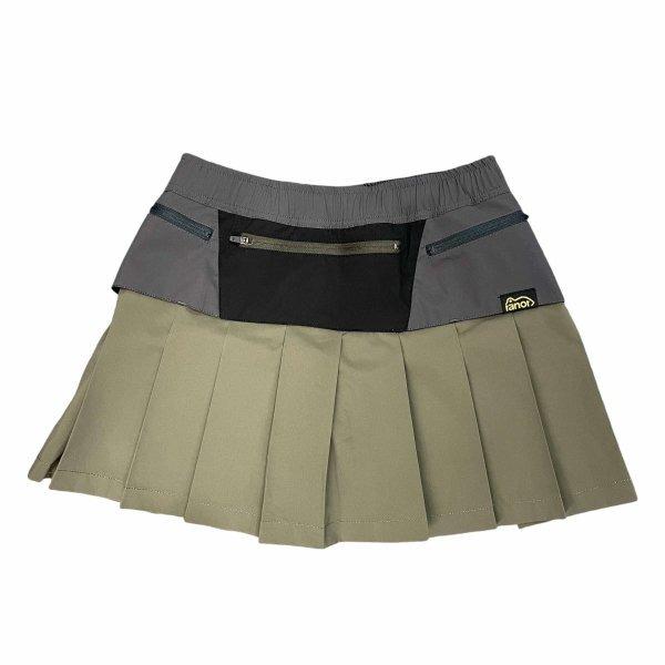 ranor ラナー CRAZY PLEATS SKIRT (WITH INNER) ブラック 817-2-204