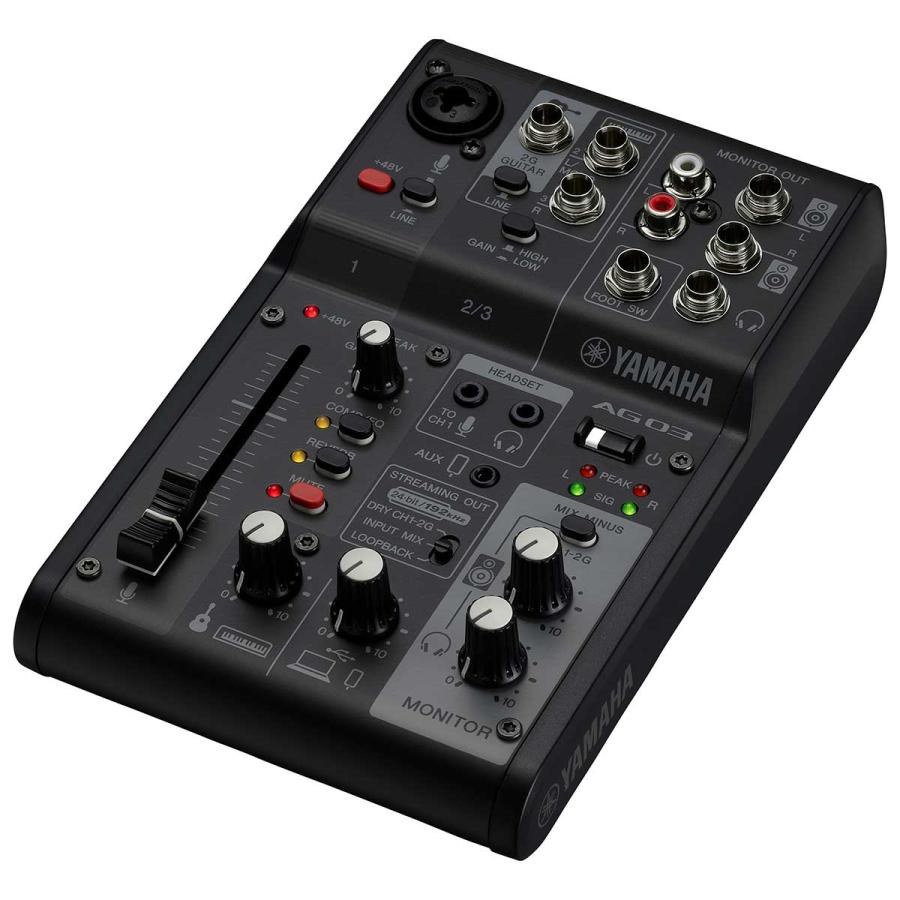 YAMAHA（ヤマハ） AG03 MK2 Black（ブラック） 配信用ミキサー