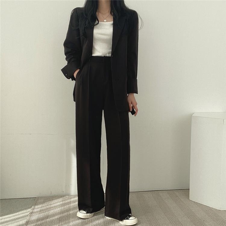 スーツ セットアップ パンツスーツ レディース ロングパンツ