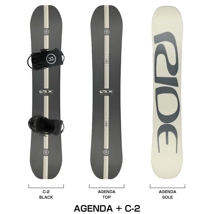 RIDE（ライド） スノーボード 板 ビンディング 2点セット RIDE AGENDA