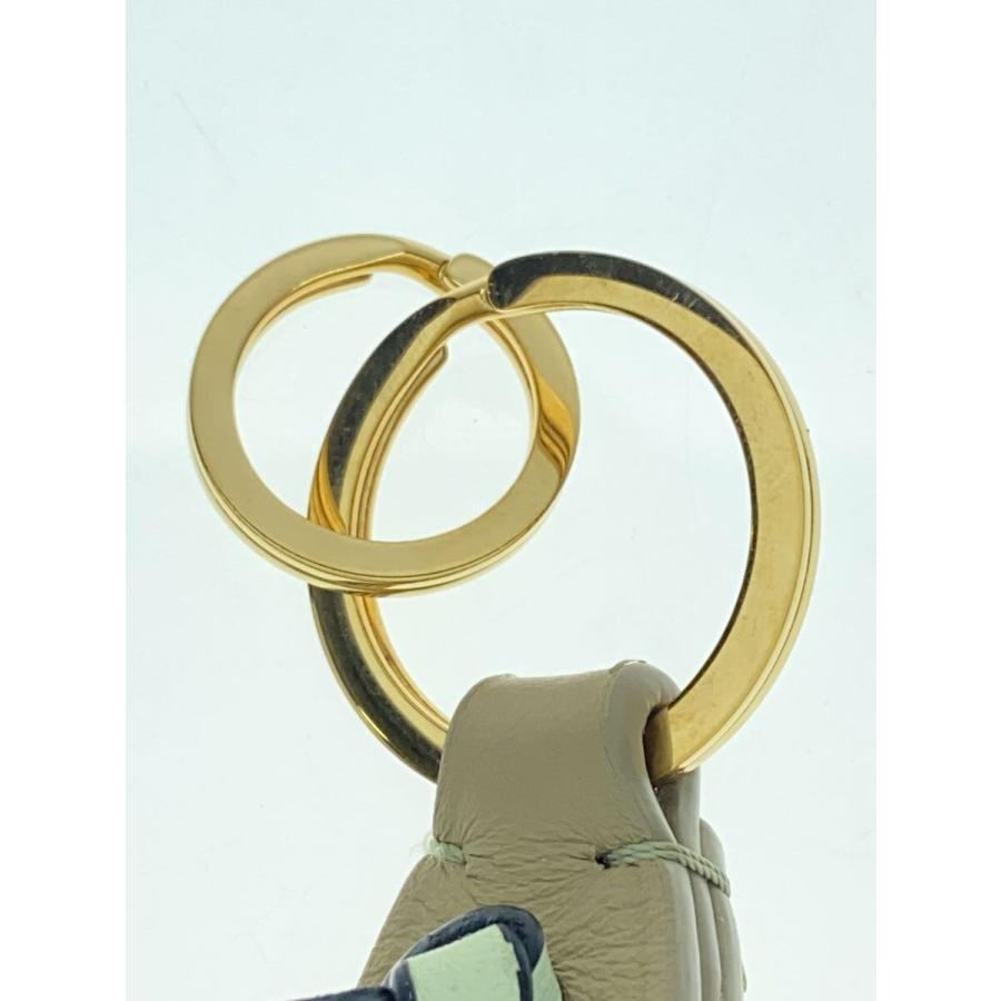 LOEWE◇CROSS BRAIDED KEYRING/キーリング/レザー/GRN/レディース