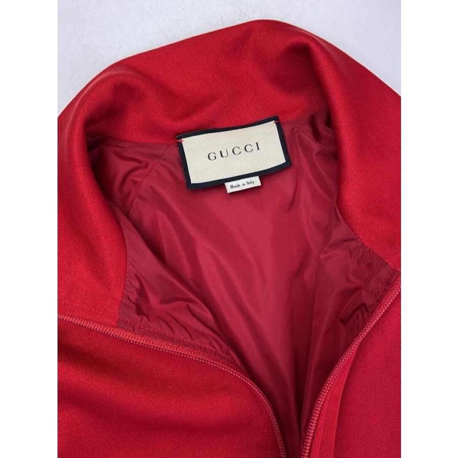 GUCCI◇ジャケット/M/ポリエステル/RED/グッチ/レッド/赤/ジャージ