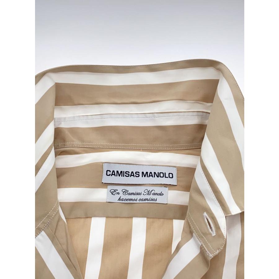 CAMISAS MANOLO ストライプ長袖シャツ 44 CAMISAS 最新 MANOLO