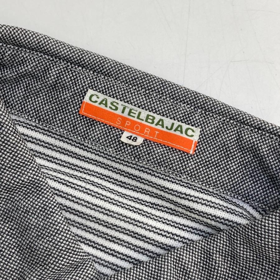 CASTELBAJAC カステルバジャック 半袖ポロシャツ ストライプ柄 グレー