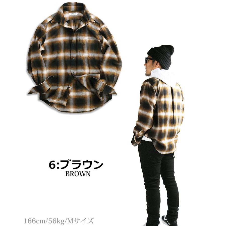 vintage el（ヴィンテージイーエル） オンブレチェックチェックシャツ