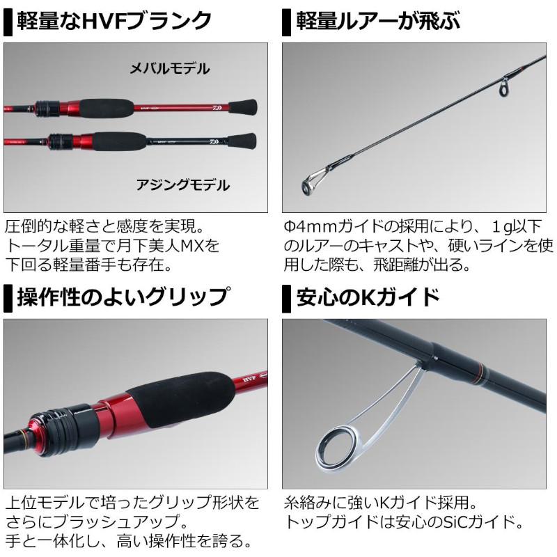 DAIWA（ダイワ） アジングロッド 月下美人 メバル 76L-T [2020年モデル