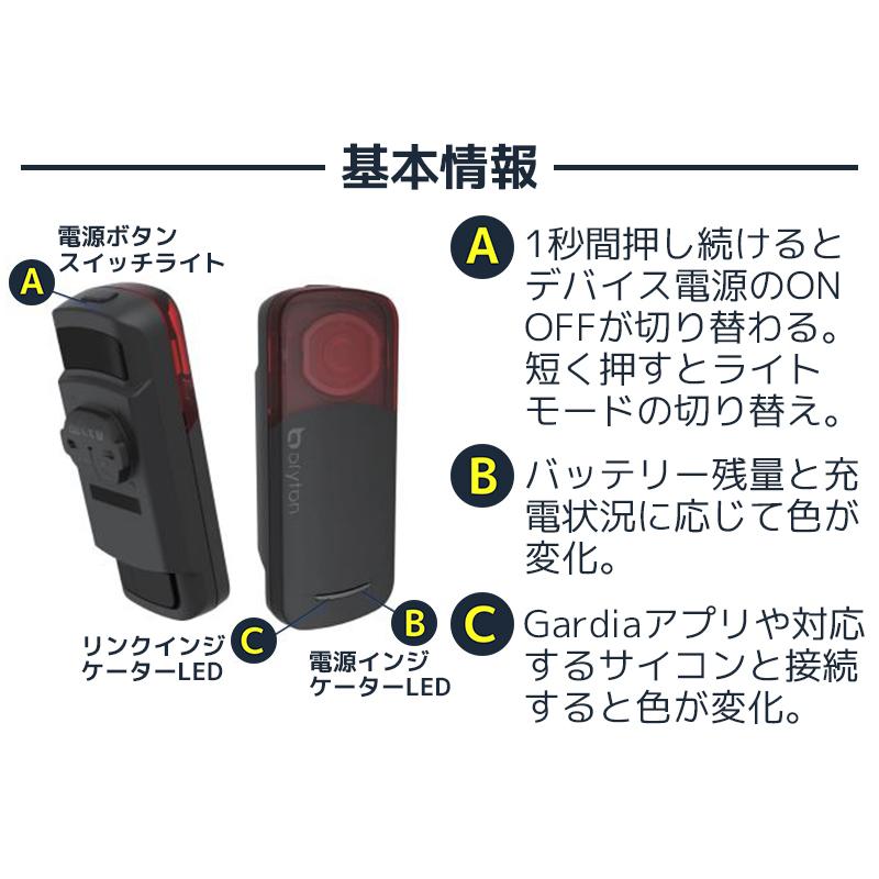bryton（ブライトン） テールライト ガーディア R300L 自転車 リア