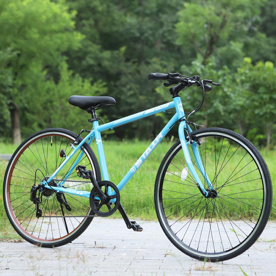 クロスバイク シマノ製6段変速 700*25C 軽量 自転車 前輪クイック