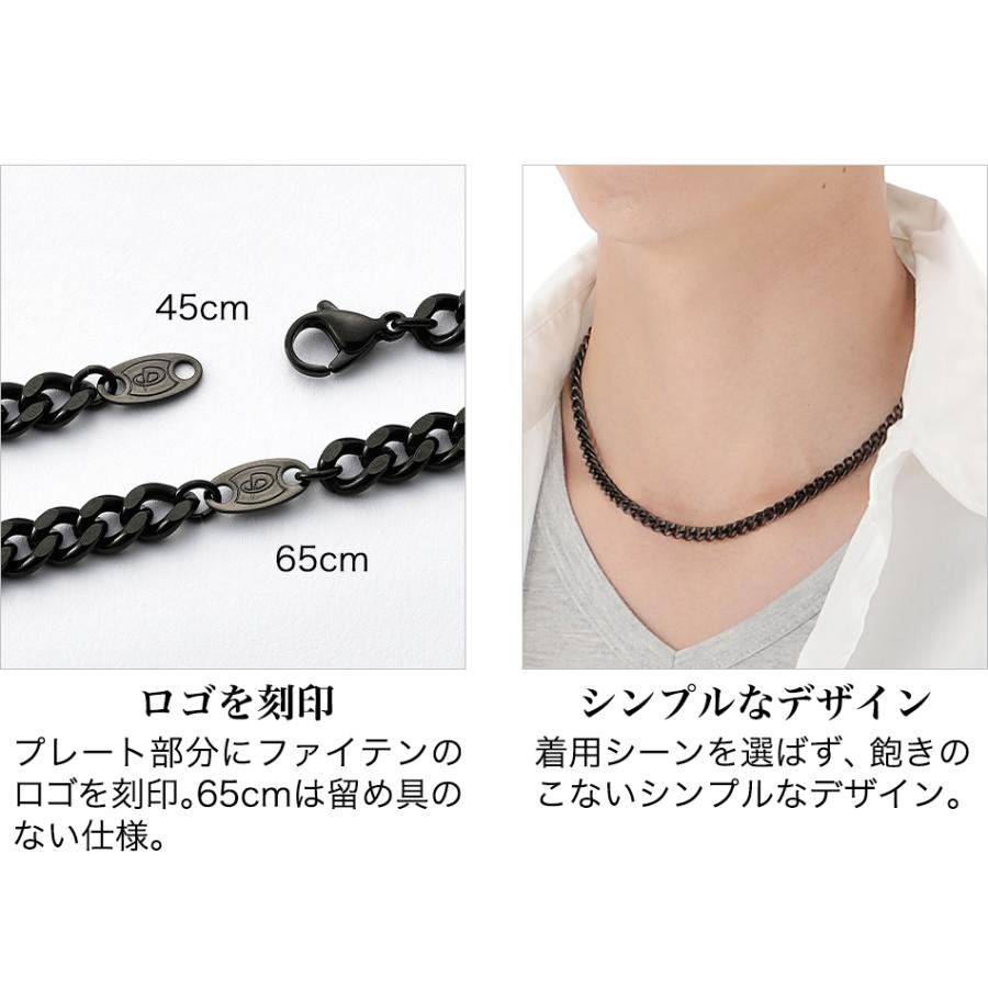Phiten（ファイテン） 炭化チタンチェーンネックレス 45cm【公式