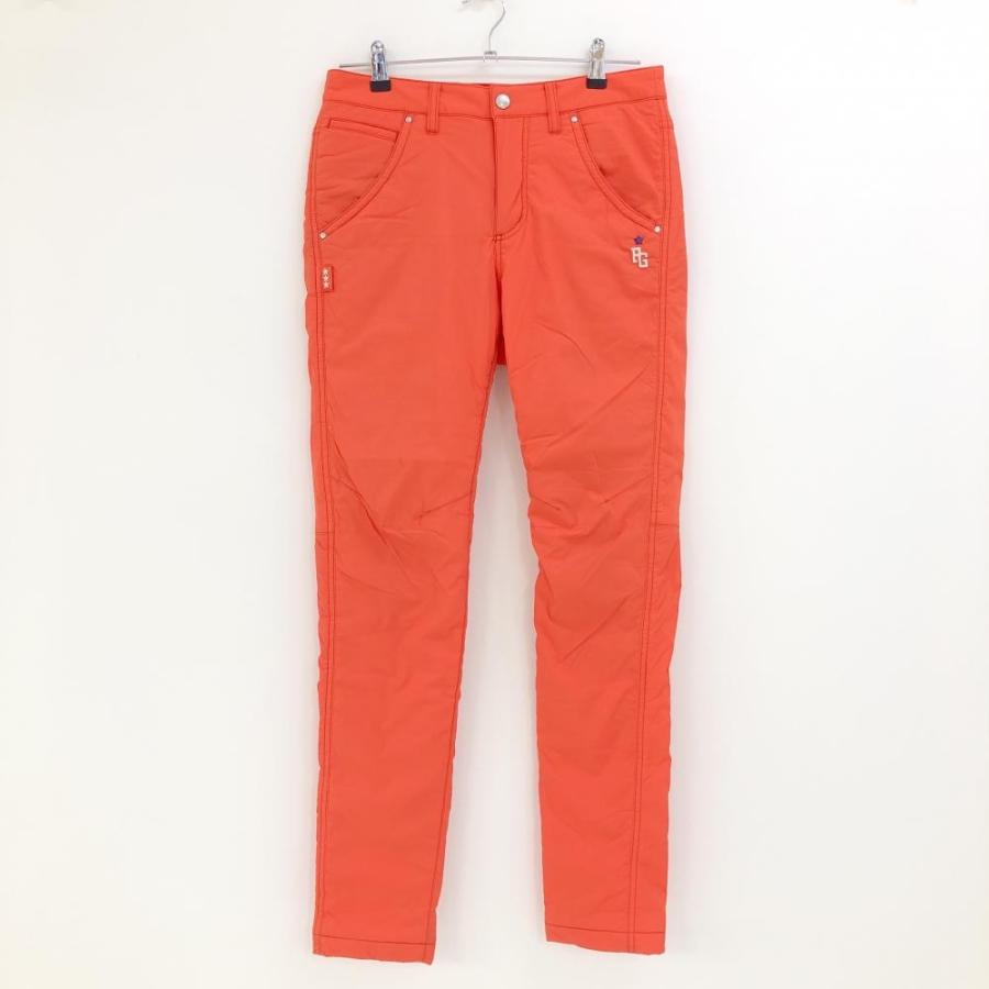 パーリーゲイツ 中綿ナイロンパンツ オレンジ ナイロン85％ レディース