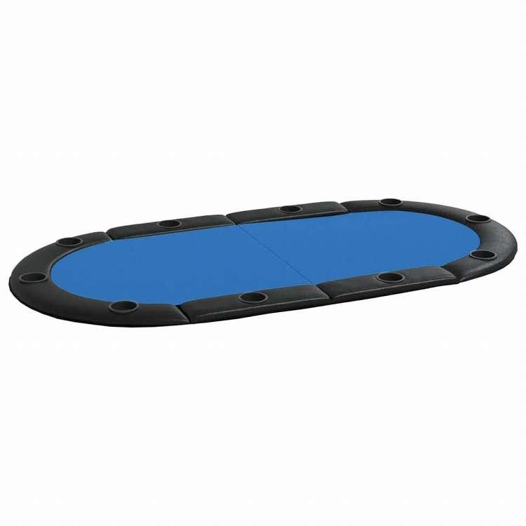 vidaXL 10人用 折りたたみ式ポーカー用テーブルトップ ブルー