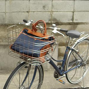 送料無料 自転車用前カゴ ワイドカゴ ステンレス D-55ST シティ