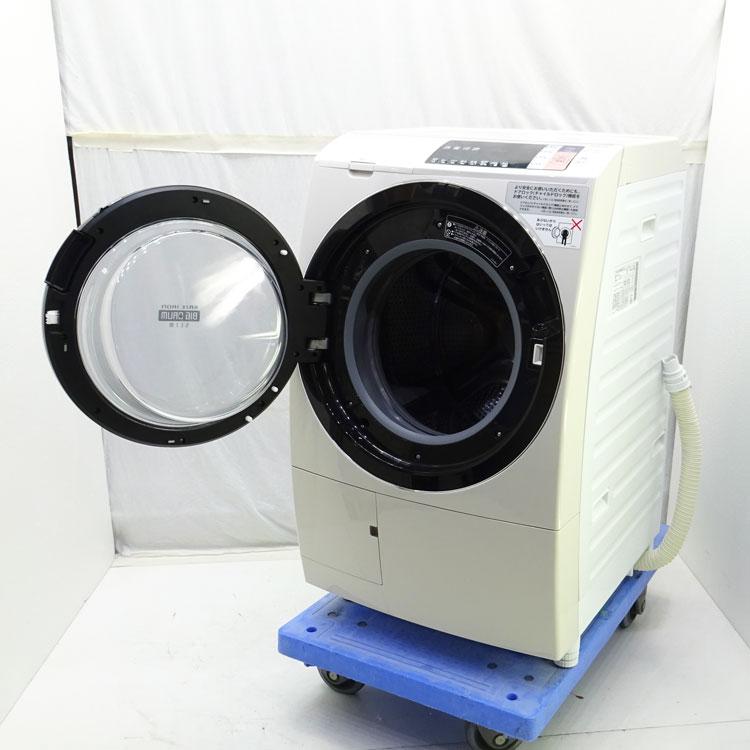 ビッグドラム 【中古】【設置込み】日立 ドラム式洗濯乾燥機 スリム