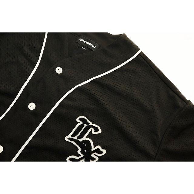 LYFT × XXX LIMITED BASEBALL SHIRT BLACK S M-TS-1262 リフト ゴッド