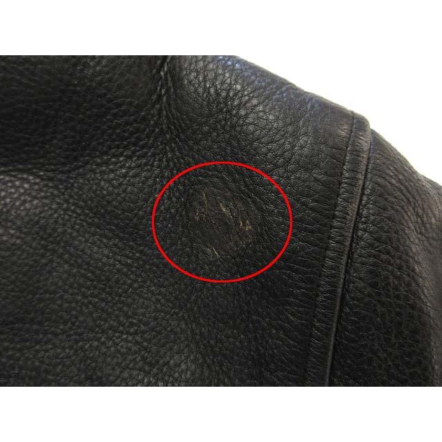 ゲス GUESS レザー カーコート ジャケット ブラック 黒 L メンズ