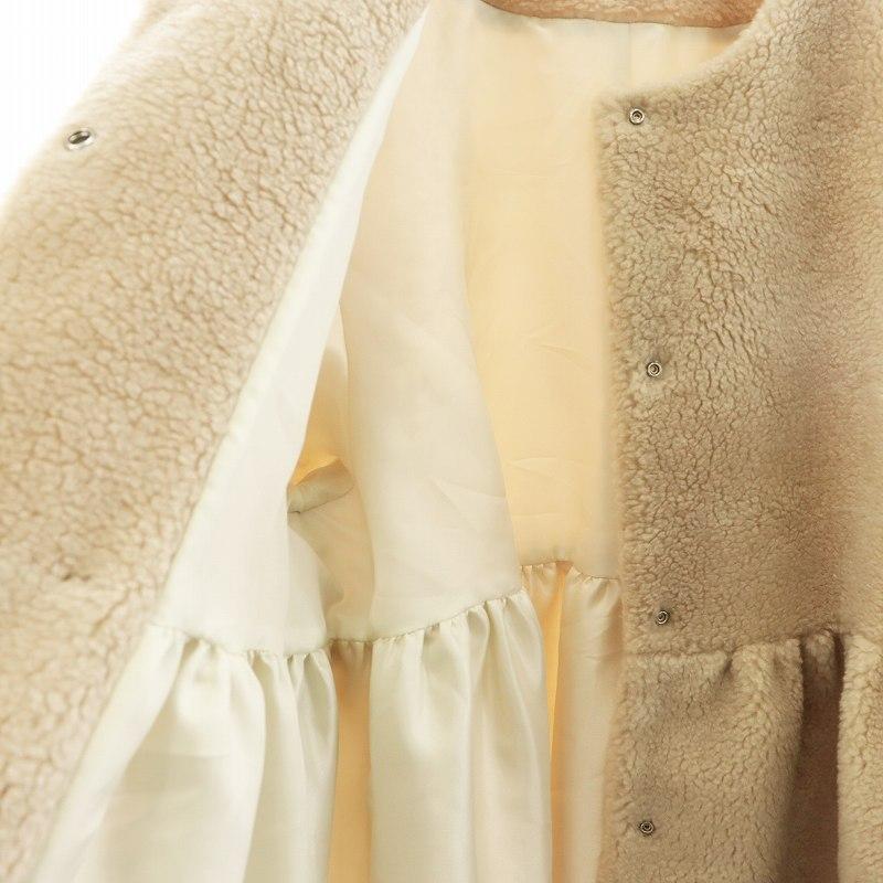 ヨリ yori 23AW もふボアコート ミドル丈 アウター 38 M ベージュ YR25